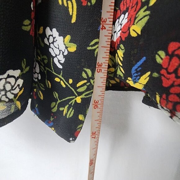 Madewell Sheer Sleeve‎ Ruffle Wrap Dress in Finch Floral M - Picture 7 of 7